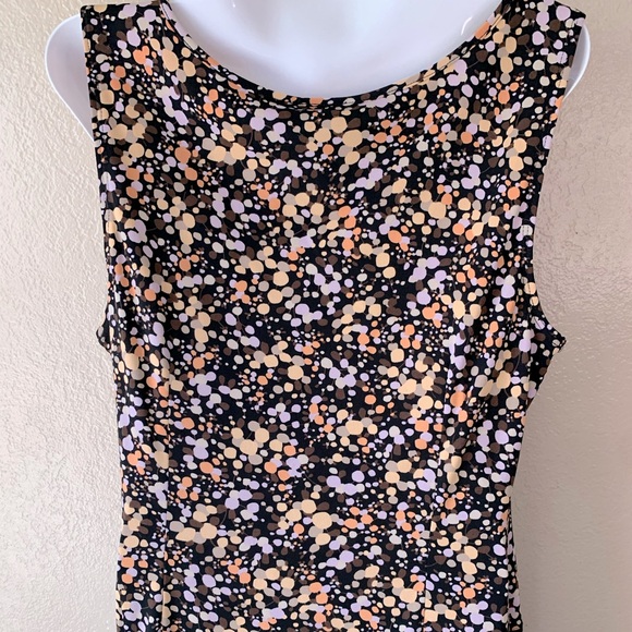 Max & Cleo Floral Artsy Fairy Asymmetrical Hem Drop Waist Midi Dress Size L - Picture 6 of 8